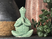 Load image into Gallery viewer, Cement YOGI TURTLE | Green | Zen | Yoga | Namaste | Manifest | HandMade | JLK