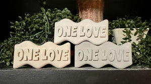 ONE LOVE Word Art | Cement | Shelf decor | gift idea | Handmade | JLK