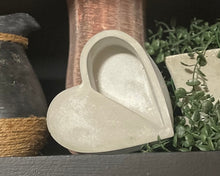 Load image into Gallery viewer, Cement Heart Planter | Heart Shaped Candle Holder Dish | Valentine&#39;s Day | HANDMADE | JLK