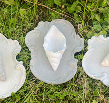 Load image into Gallery viewer, Cement Bee Watering Station | Butterfly Concrete Puddler Dish w/Sea Shell Station | Nautical | Pollinator Garden | JLK