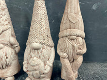 Load image into Gallery viewer, Cement GNOMES | Concrete Groovy Garden Gnomes | LOVE Gnomes | HandMade | JLK