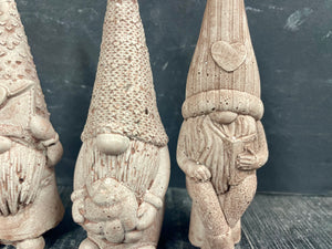 Cement GNOMES | Concrete Groovy Garden Gnomes | LOVE Gnomes | HandMade | JLK