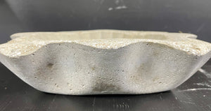 11" Cement Planter | Concrete Hypertyfa Bowl | HANDMADE | Wabi-Sabi | JLK