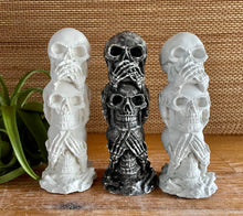 Load image into Gallery viewer, Cement Skulls | Hear, Say, See No Evil | HANDMADE | JLK