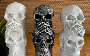 Cement Skulls | Hear, Say, See No Evil | HANDMADE | JLK