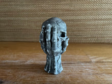 Load image into Gallery viewer, Cement Skull in Hand | 4 inch | HANDMADE | JLK