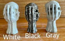 Load image into Gallery viewer, Cement Skull in Hand | 4 inch | HANDMADE | JLK