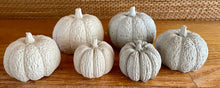 Load image into Gallery viewer, S/3 Cement Pumpkins | Concrete Fall decor | Halloween ornaments | Autumn Decor | JLK