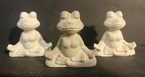 Yogi FROG | MANIFEST Word Art | Zen | Cement | HandMade | JLK