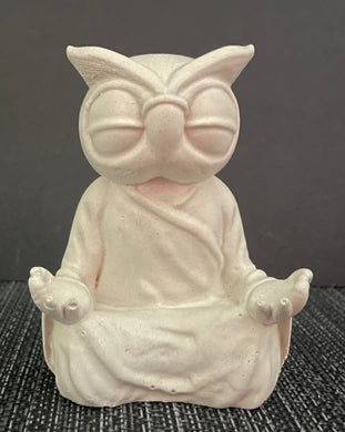 Cement Cream Yogi OWL | Meditation | Zen | Yoga | Namaste | Law of Attraction | HandMade | JLK