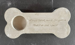 Cement Comfort Memorial  8" DOG BONE | Pet Loss | Always Remember | Never Forgotten | HandMade | JLK