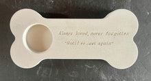 Load image into Gallery viewer, Cement Comfort Memorial  8&quot; DOG BONE | Pet Loss | Always Remember | Never Forgotten | HandMade | JLK