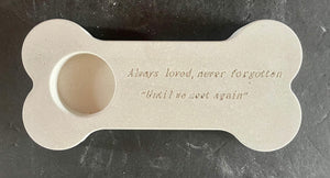 Cement Comfort Memorial  8" DOG BONE | Pet Loss | Always Remember | Never Forgotten | HandMade | JLK