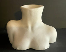 Load image into Gallery viewer, Cement Woman Upper Body Planter | Concrete Booby Vase | Make-Up Brush Holder | Breast | HANDMADE | JLK