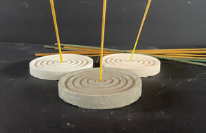 Cement Incense Holders | Concret Round Stick Incense Holders | Zen Keeper | HANDMADE | JLK