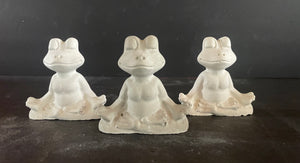 Cement FROG YOGI | 3 Color Options | Meditation | Zen | Yoga | Namaste| HandMade | JLK