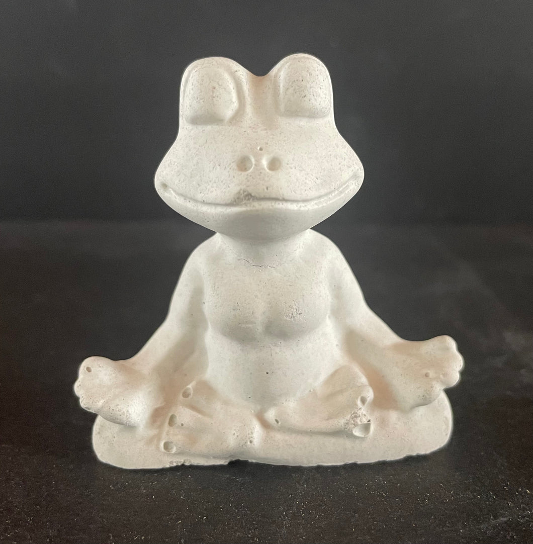 Cement FROG YOGI | 3 Color Options | Meditation | Zen | Yoga | Namaste| HandMade | JLK