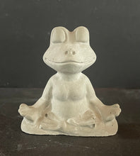 Load image into Gallery viewer, Cement FROG YOGI | 3 Color Options | Meditation | Zen | Yoga | Namaste| HandMade | JLK