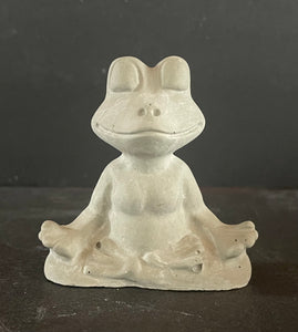 Cement FROG YOGI | Meditation | Zen | Yoga | Namaste | Law of Attraction | HandMade | JLK