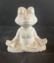 Load image into Gallery viewer, Cement FROG YOGI | 3 Color Options | Meditation | Zen | Yoga | Namaste| HandMade | JLK