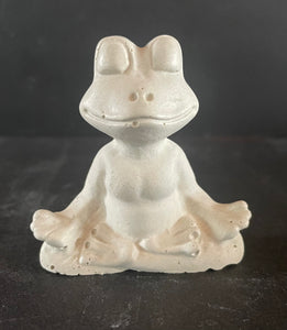 Cement FROG YOGI | 3 Color Options | Meditation | Zen | Yoga | Namaste| HandMade | JLK