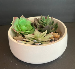 Cement Bowl | Concrete Planter | Optional Drainage Hole, Sealant | HANDMADE | JLK