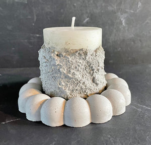 Cement Candle w/Candle Holder | Candle w/Cement Sleeve | HANDMADE | JLK home decor