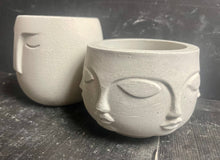 Load image into Gallery viewer, S/2 Cement Face Planters | Candle Holder Dish | HANDMADE | JLK