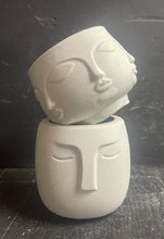 Load image into Gallery viewer, S/2 Cement Face Planters | Sealed Concrete | Modern | Great for Small areas | HANDMADE | JLK