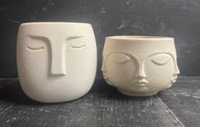 Load image into Gallery viewer, S/2 Cement Face Planters | Candle Holder Dish | HANDMADE | JLK