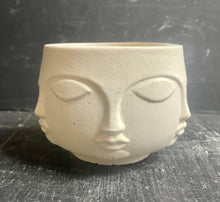 Load image into Gallery viewer, S/2 Cement Face Planters | Candle Holder Dish | HANDMADE | JLK