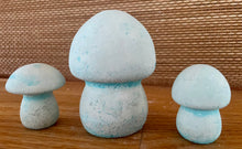 Load image into Gallery viewer, S/3 | Cement Mushrooms | 3 inch |  | Aqua | HANDMADE | JLK