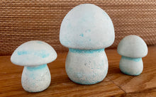 Load image into Gallery viewer, S/3 | Cement Mushrooms | 3 inch |  | Aqua | HANDMADE | JLK