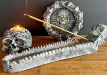 Load image into Gallery viewer, S/3 Cement Skull | Incense Burner | Ashtray | Black | JLK