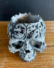 Load image into Gallery viewer, S/3 Cement Skull | Incense Burner | Ashtray | Black | JLK