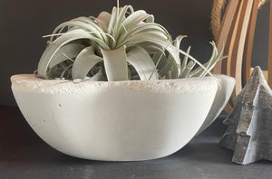 13" Heavy Cement Bowl | Concrete Planter | SEALANT Options | Wabi Sabi | HANDMADE | JLK