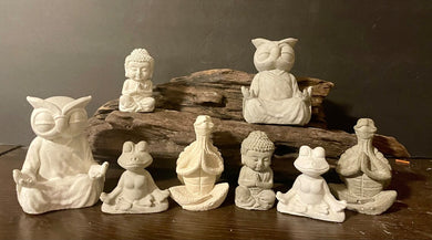 Handmade Yogi | Owl | Turtle | Frog | Buddha | HANDMADE | Cement | Namaste | Zen | JLK