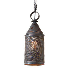 Load image into Gallery viewer, 15-Inch Electrified Hanging Lantern in Kettle Black