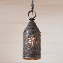 Load image into Gallery viewer, 15-Inch Electrified Hanging Lantern in Kettle Black