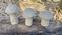 Load image into Gallery viewer, S/3 | Cement Mushrooms | Concrete Shrooms | Rustic | HANDMADE | JLK