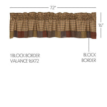 Load image into Gallery viewer, Cedar Ridge Valance Block Border 16x72