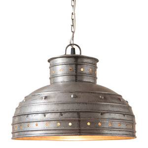 Breakfast Table Pendant in Brushed Tin